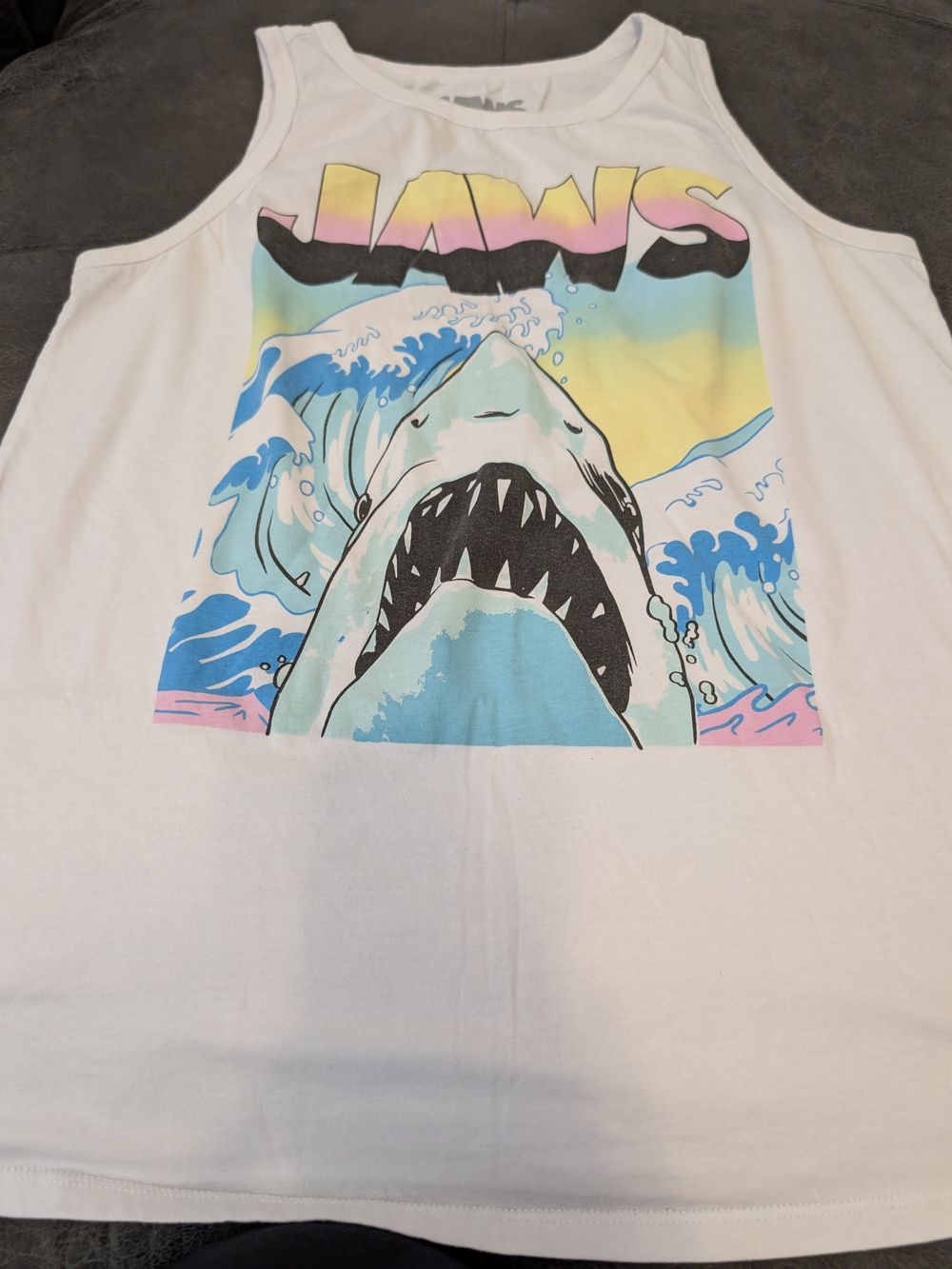 White Jaws Graphic Tank Top